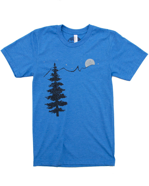 Mountain Stars & Tree, Great for Hiking or Casual Wear