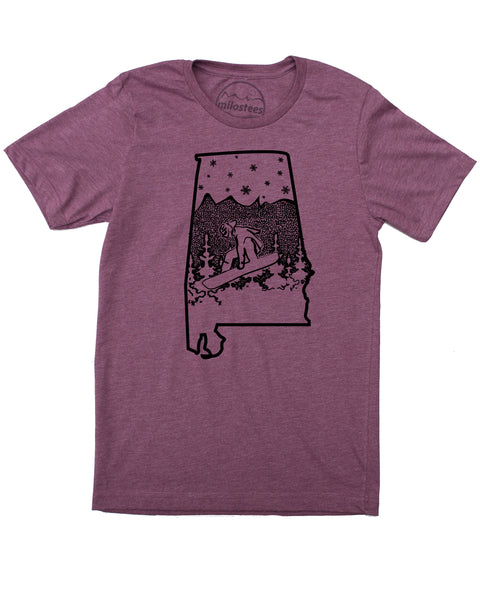 Alabama Shirt with Snowboard Graphic on Soft Threads | Elevate the Day!