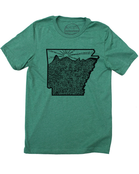 Arkansas Home Shirt | Wilderness Print | Soft 50/50 Tee's | Elevate the Day!