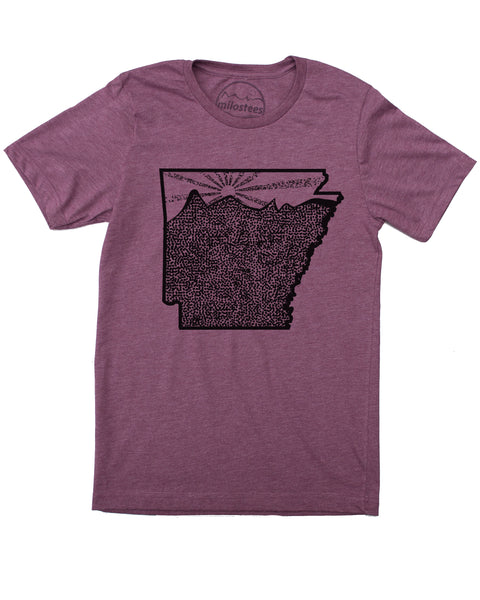 Arkansas Home Shirt | Wilderness Print | Soft 50/50 Tee's | Elevate the Day!