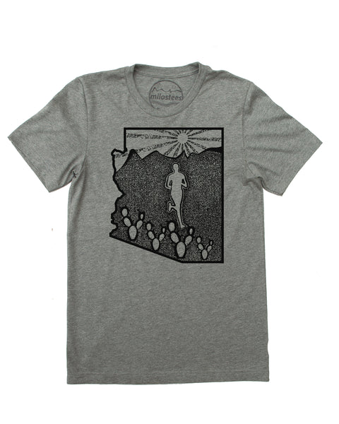 Arizona Shirt- Run Graphic on Soft Threads for Hot Sonoran Hikes or Phoenix Wear