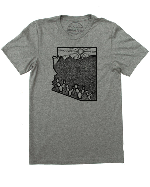 Arizona Home Shirt | Original Mountain & Sun Graphic | Hand Print on Soft 50/50 Tees | Elevate the Day!