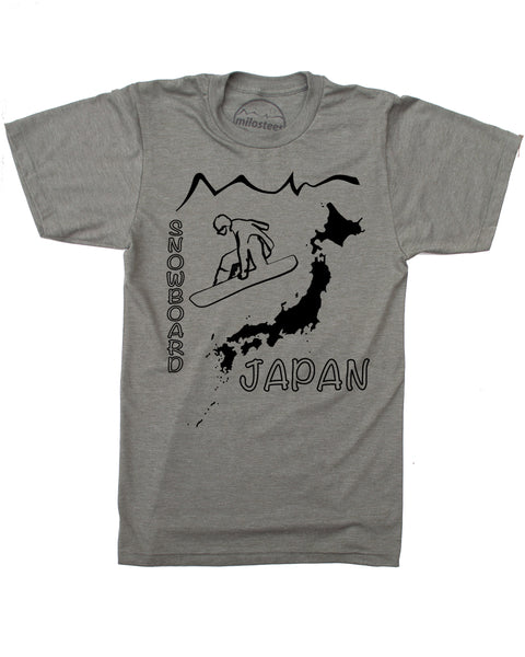 Japan T-shirt - Snowboard Hokkaido in a soft cotton, polyester tee and Elevate your day the Milostees way!