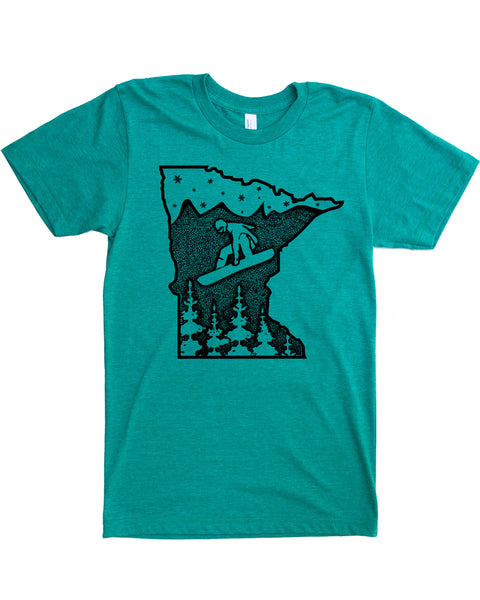 Minnesota Shirt, Snowboard the North Star State in a soft 50/50 tee that is sure to elevate your day!