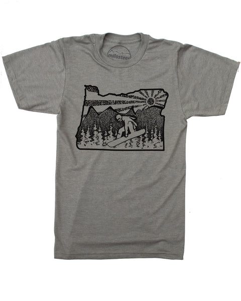 Oregon Snowboard T-shirt, Graphic Print on Soft 50/50 Threads- Elevate the day! $21.99, free shipping in USA.