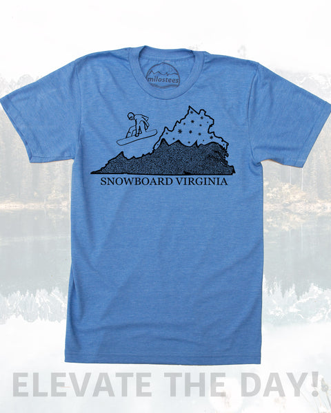 Virginia Shirt, Snowboard the Commonwealth State and Elevate Your Day in Powdery Soft 50/50 T-shirts