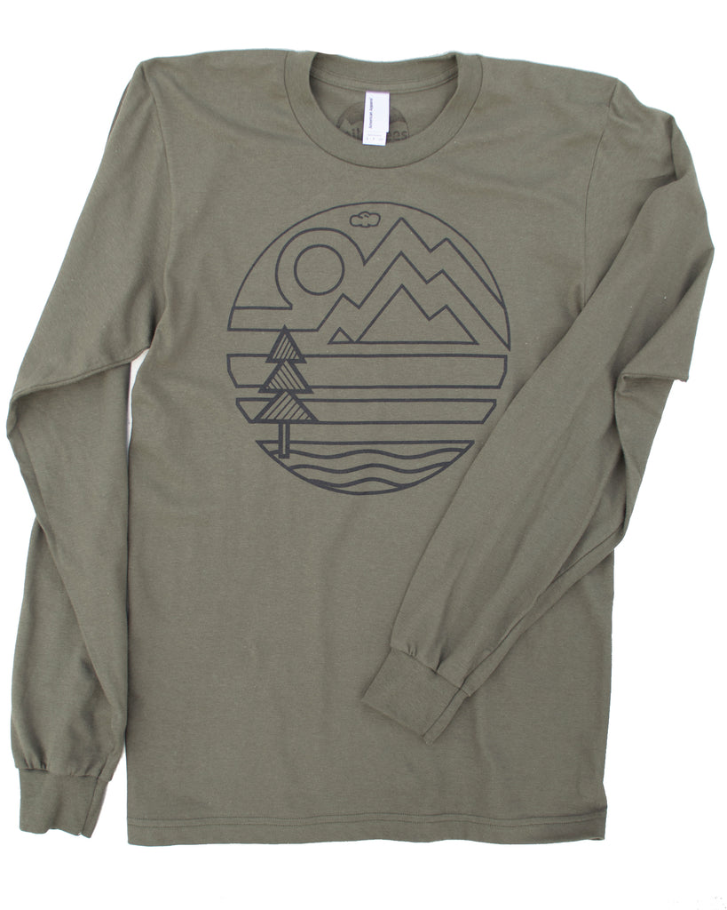 Milostees Mountain Design Art Print Tee Shirts