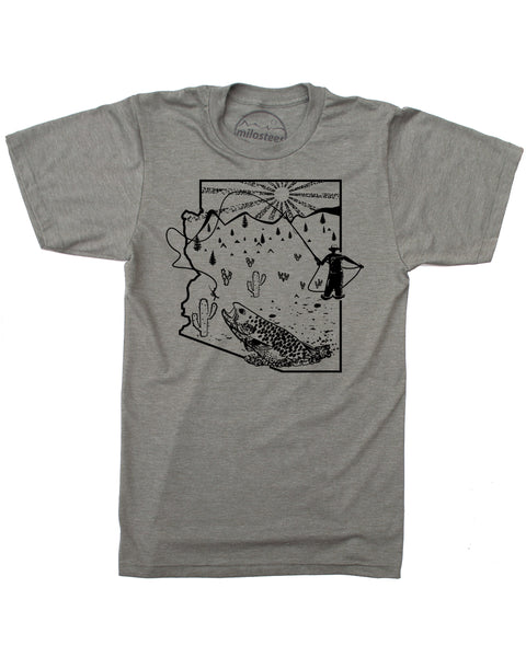 Arizona Fly Fishing T-shirt- Fish in Soft 50/50 Apparel- Great for hot summer days!