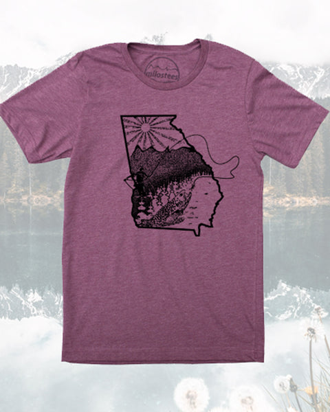 Georgia T Shirt - Fly Fish the Peach State in Soft Graphic Tee and Elevate the Day!