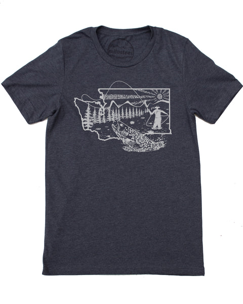 Washington Fly Fishing T-shirt - Soft Threads for Casual Days or Fishing Adventures