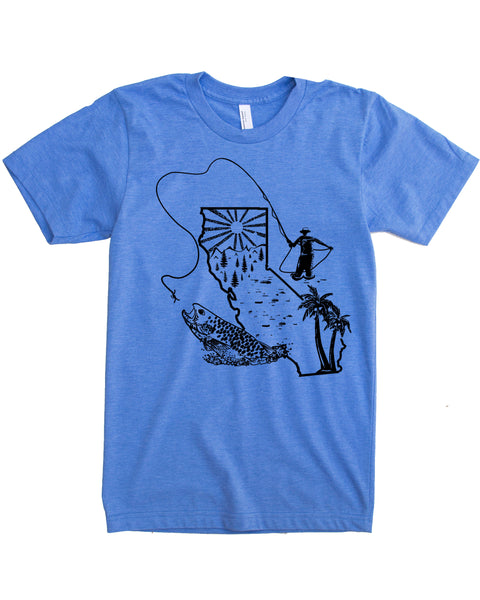 California Fly Fishing Shirt- Cast a Fly in in the Golden State