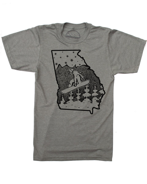 Georgia State Shirt | Snowboarding Illustration on Soft 50/50 Tees | Elevate the Day!
