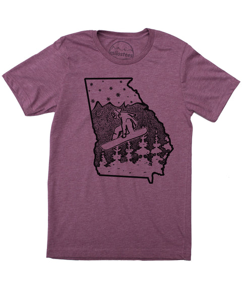 Georgia State Shirt | Snowboarding Illustration on Soft 50/50 Tees | Elevate the Day!