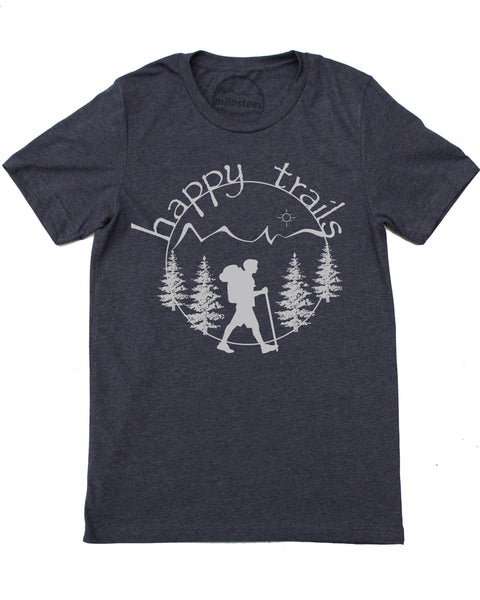 Happy Trails Hiking T-shirt, Great for Nature Adventures Or Casual Day's!