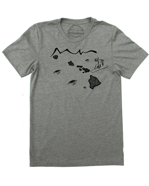 Hawaii Home Shirt | Snowboarding Graphic on Soft 50/50 Tees | Elevate the Day!