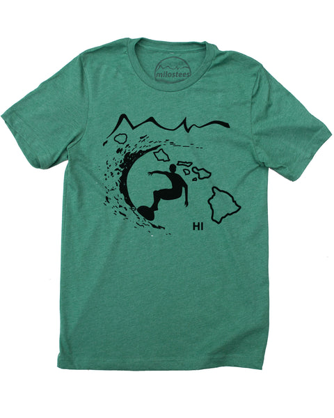 Hawaii Home Shirt | Surfing Style | Hand Screen Printed on Soft 50/50 Tee's | Elevate the Day!