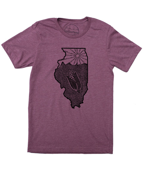 Illinois Home Shirt | Original Nature Graphic  | Hand Print on Soft 50/50 Tee's | Elevate the day!