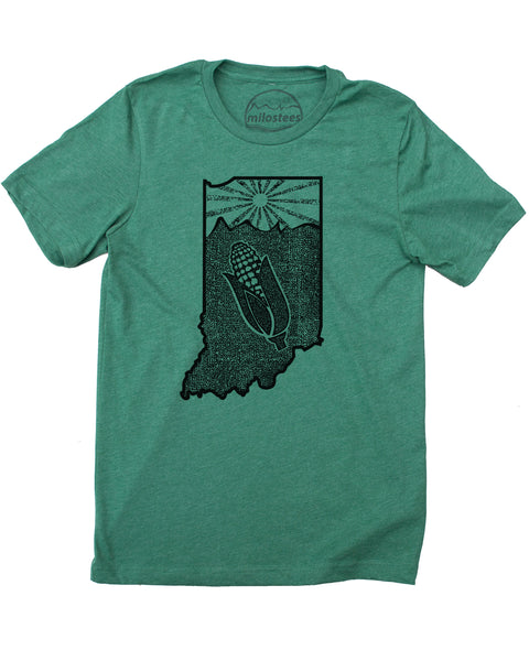 Indiana Home Shirt | Setting Sun Rolling Hills Design | Hand Screen Print on Soft 50/50 Tee's | Elevatet the Day!