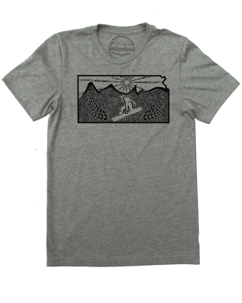 Kansas State Shirt | Original Snowboarding Graphic | Hand Screen Print on Soft 50/50 Threads | Elevate the Day!