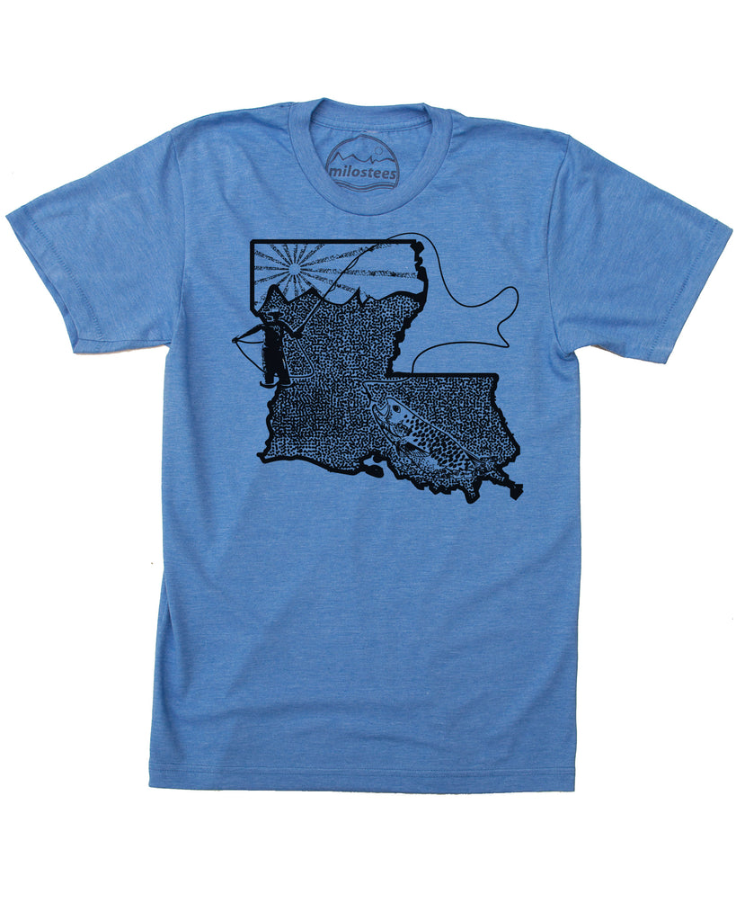 Louisiana Home Shirt | Fly Fishing Graphic | Hand Print on Soft Threads | Elevate the Day!