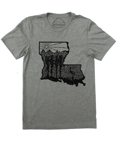 Louisiana Home Shirt | Original Graphic of Pelican in Swamp | Screen Print on Soft 50/50 Tee's | Elevate the Day!