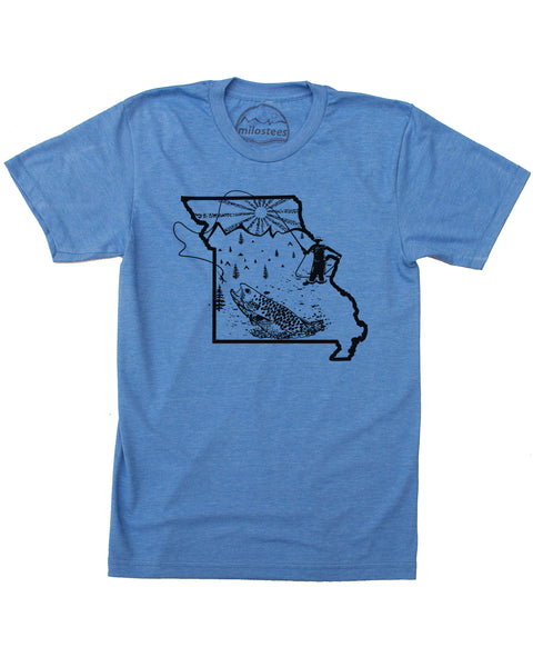 Milostees | Missouri Fishing Shirt | Soft 50/50 Tee's | Elevate the day!