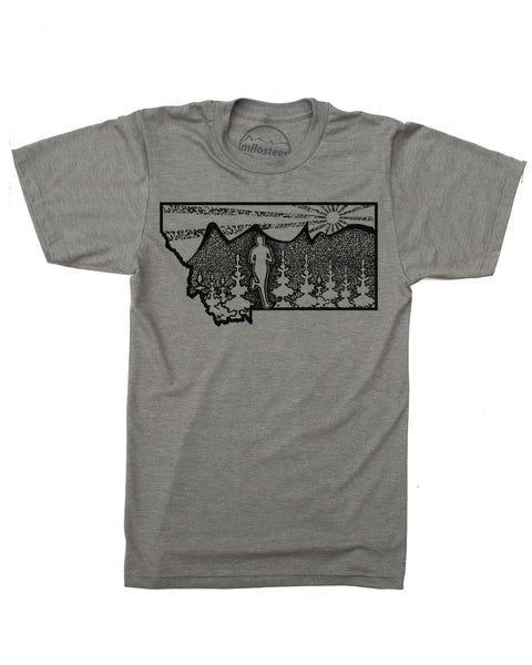 Run Montana Shirt for Glacier Jogs or Bozeman Style