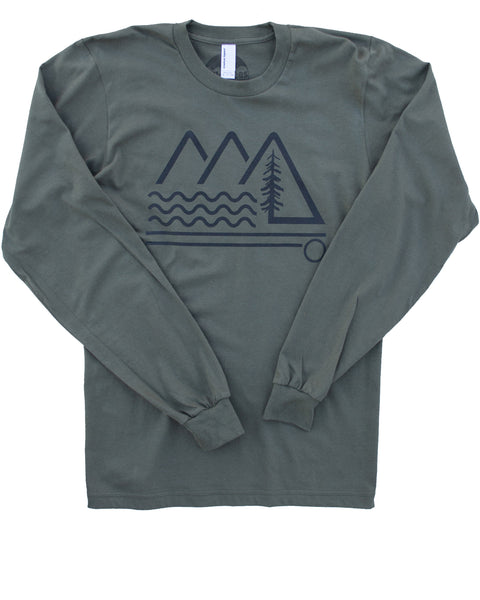 Mountain Wave T-shirt, Soft Wears for Daily Adventures