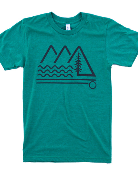 Mountain Wave T-shirt, Soft Wears for Daily Adventures