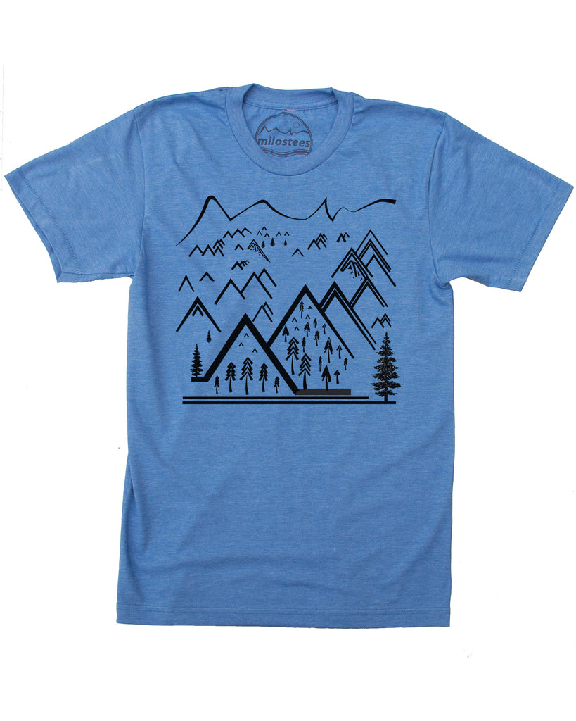 Simple Line Art Mountain T-shirt