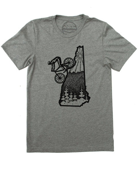 New Hampshire Shirt | Original Mountain Bike Graphic | Hand Screen Print on Soft 50/50 Tee's | Elevate the Day!