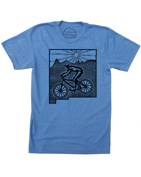 New Mexico Shirt with Mountain Bike Graphic on Soft 50/50 Tee's