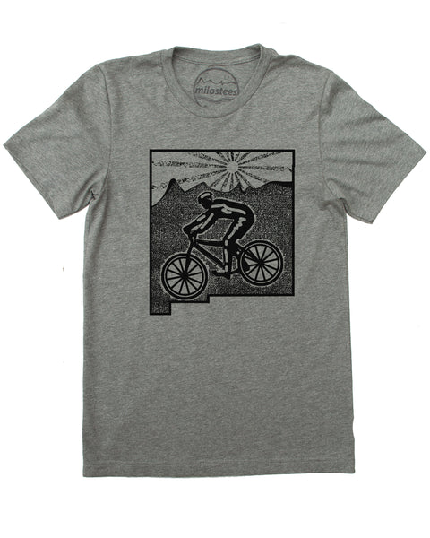 New Mexico Shirt with Mountain Bike Graphic on Soft 50/50 Tee's