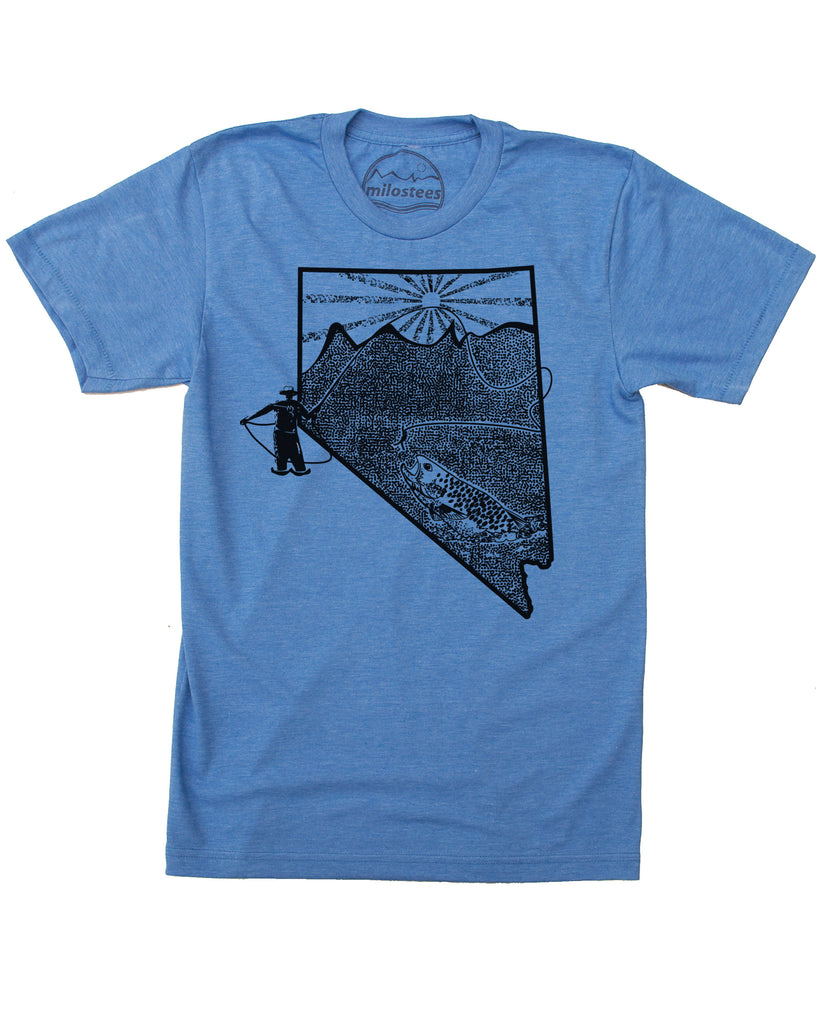 Nevada Home Shirt | Fly Fishing Style | Hand Screen Print on Soft 50/50 Tees | Elevate the Day!