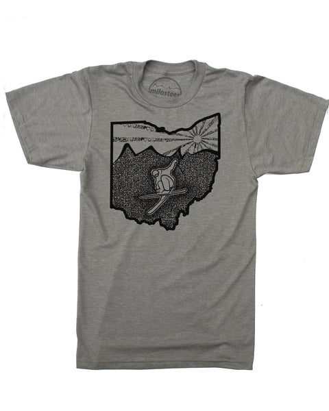 Ski Ohio T-Shirt | Skiing Graphic on Soft 50/50 Tees | Ski Mad River Elevate the Day!