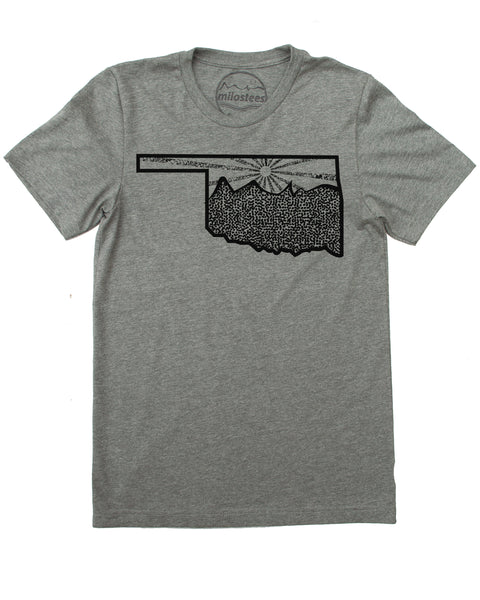 Oklahoma Home Shirt | Nature Illustration | Hand Screen Printed on Soft Threads | Elevate the Day!
