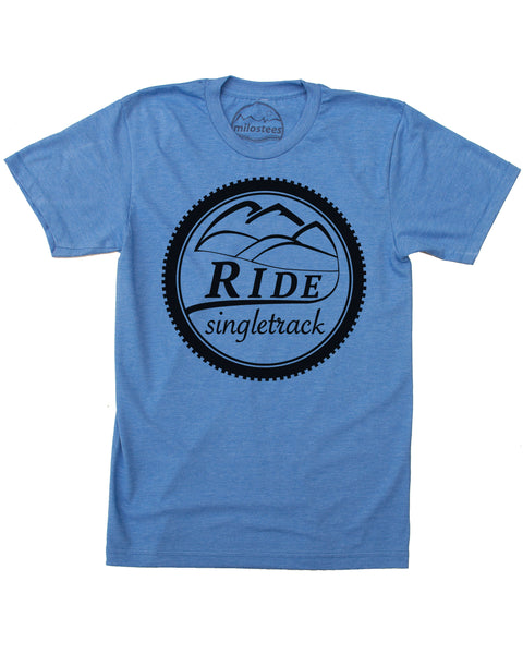 Mountain Bike Shirt, Ride Singletrack Graphic Screen Printed on Soft Threads - Elevate the day!