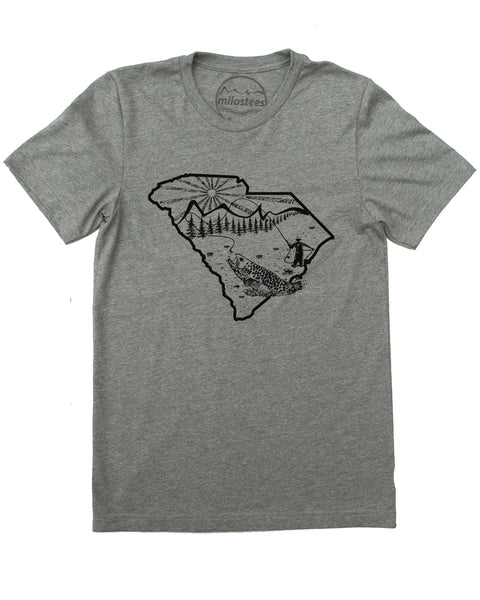 South Carolina Shirt | Fly Fishing Style | Hand Screen Print on Soft 50/50 Tee's