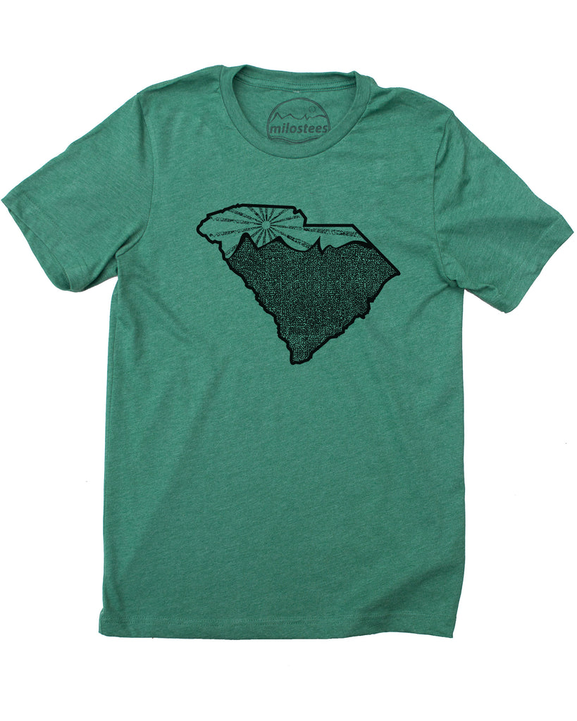 Milostees- South Carolina Home Shirt | Mountain and Sun Design | Soft 50/50 Threads