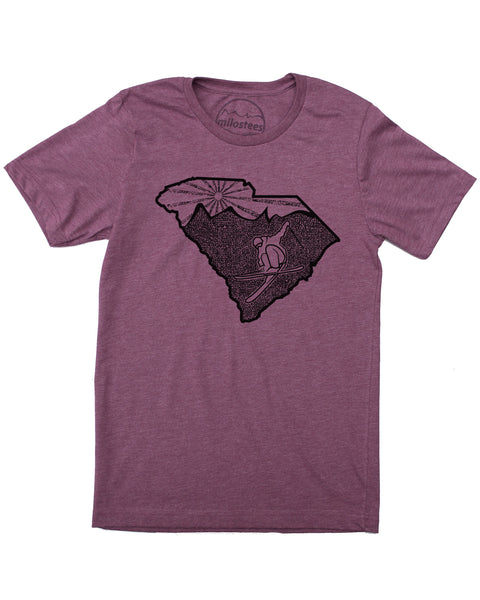 South Carolina Home T-shirt | Funny Skiing Graphic on Soft 50/50 Tees | Ski Charleston When the Ice Age Returns!