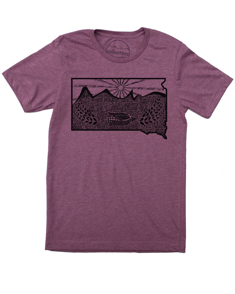 South Dakota Shirt | Original Nature Graphic | Hand Screen Print on Soft 50/50 Tee's | Elevate the Day!