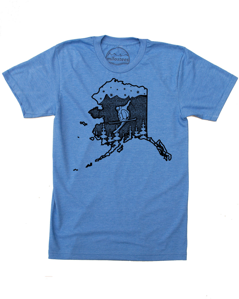 Alaska Ski Shirt- Ski the Chugach in a soft 50/50 Tee Shirt and Elevate the day! $21.99, free shipping in the USA.