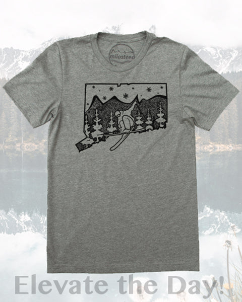Connecticut Home Shirt- Ski Mohawk Mountain in Soft 50/50 Apparel and Elevate the Day, Milostees Way!