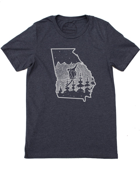 Georgia Shirt, Ski the Peach State in Soft 50/50 Apparel and Elevate the day Milostees way
