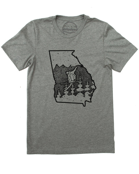 Georgia Shirt, Ski the Peach State in Soft 50/50 Apparel and Elevate the day Milostees way