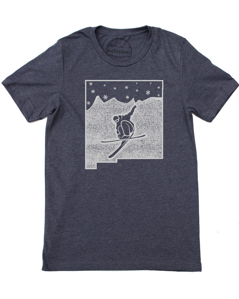 New Mexico T-shirt, Ski New Mexico Illustration on soft 50/50 Threads - Elevate the day!