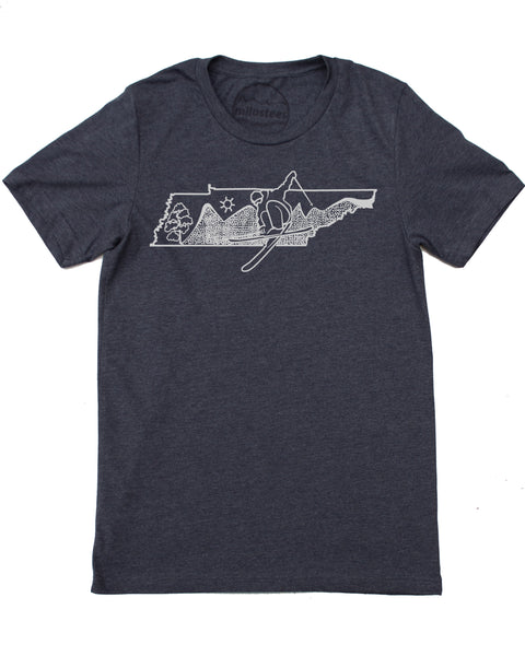 Tennessee T-shirt, Ski the Blue Ridge Mountains in a Soft 50/50 Tee