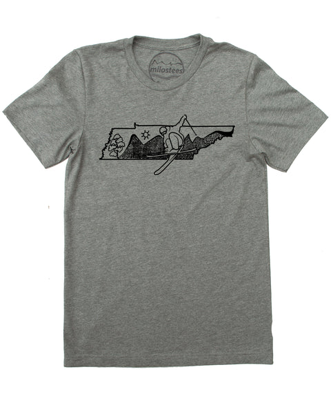 Tennessee T-shirt, Ski the Blue Ridge Mountains in a Soft 50/50 Tee