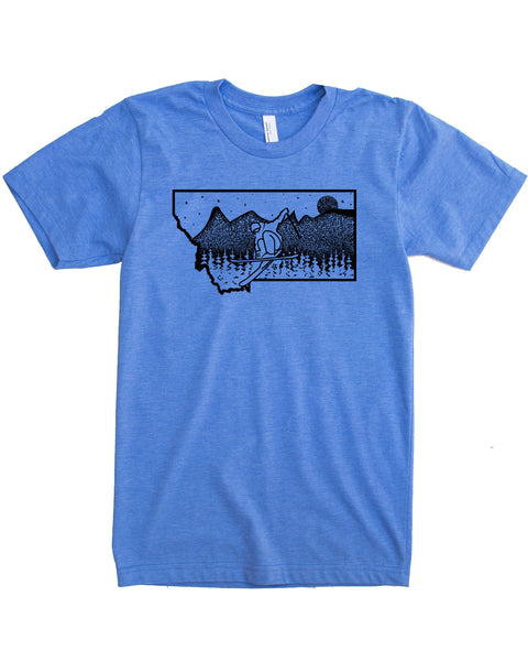 Ski Montana T-shirt, Skiing Graphic on Powdery Soft Apparel for Outdoor Adventures and Casual day's! $21.99 free Shipping-