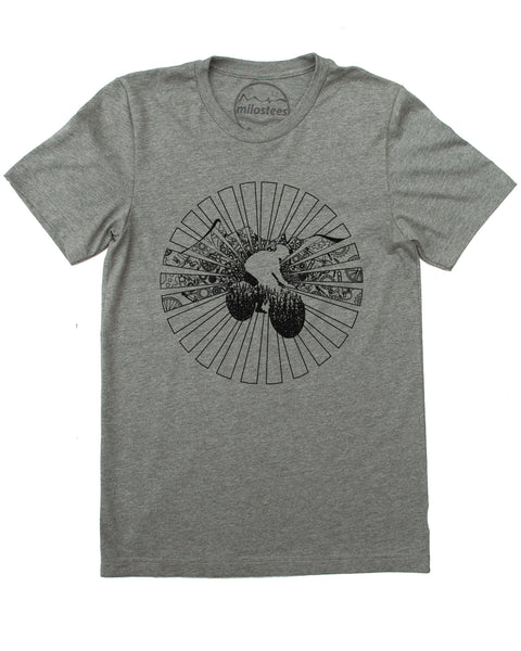 Sun Cycle Shirt- Cycling Image Screen Printed on Soft 50/50 Tee's for a Bike Enthusiast!